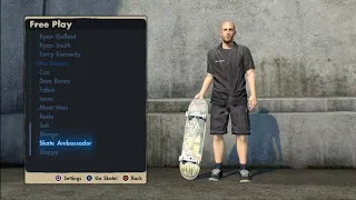 Skate 3 Every Skater In The Game (INCLUDING SECRET SKATERS)