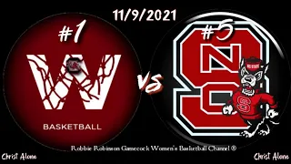 #1 Gamecock Women's Basketball vs #5 NC State. 11/9/21 - 1st Full Game of the 2021-2022 Season.