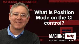 What is Position Mode on the CI press brake control? | Machine Help