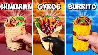 Shawarma vs Gyros vs Burrito