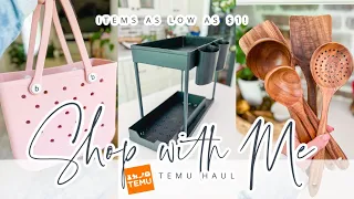 TEMU HAUL // SHOP AND DECORATE WITH ME // ONLINE SHOPPING HAUL // CHARLOTTE GROVE FARMHOUSE