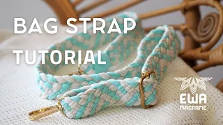 DIY | EASY BAG STRAP TUTORIAL | 2 COLOR ADJUSTABLE WOVEN STRAP FOR MACRAME BAG | PL/ENG SUB