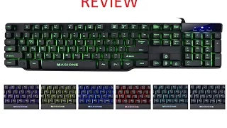 Masione Multi Color Multimedia Half Mechanical USB Wired Gaming Keyboard Review