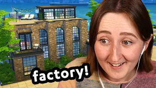 building a converted factory in the sims! (Streamed 1/30/24)