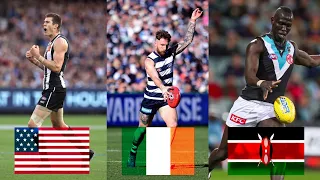 BEST AFL PLAYERS FROM DIFFERENT COUNTRIES