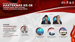 🔴LIVE -  Puncak Peringatan HAKTEKNAS Ke-28, Talenta Riset dan Inovasi untuk Indonesia Emas 2045