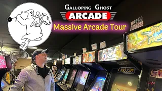 Tour of USA's Largest Arcade Game Collection in Chicago. Ghalloping Ghost Arcade walkthrough.