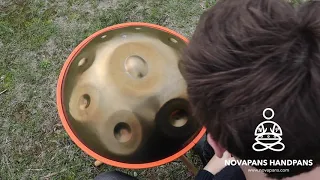 The Last Of The Mohicans | 9 Note Handpan in D Kurd in Gold | Generation 7 | Novapans Handpans