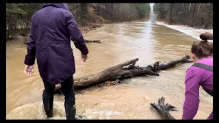 Bonus: FLASH FLOODING AT CULVERTS!!!! MAJOR WHIRLPOOLS! 2/8/23