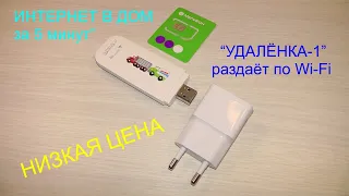 Как подключить телевизор к интернету за 5 минут с модемом УДАЛЁНКА 1 с Wi Fi