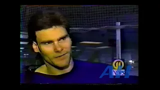 NHL May 8, 1992 Kjell Samuelsson,PIT v Jay Caufield,PIT (PT) (HL) Pittsburgh Penguins