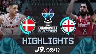 Denmark 🇩🇰 vs Georgia 🇬🇪 | J9 Highlights | FIBA EuroBasket 2025 Qualifiers