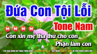 Karaoke Đứa Con Tội Lỗi - Tone Nam ( Beat Chuẩn ) Karaoke Huỳnh Lê