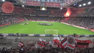 Ajax - Standard Luik ( 1-0 ) 29-9-2016 | Opkomst Standard Fans Gooien Pyro Op Tribune