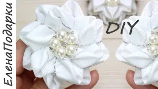 🌸 Мастер-класс КРАСИВЫХ ЦВЕТОВ ИЗ ЛЕНТ 🌸 DIY flor