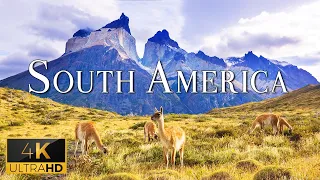 FLYING OVER SOUTH AMERICA (4K UHD) - Calming Music With Stunning Natural Landscape Videos