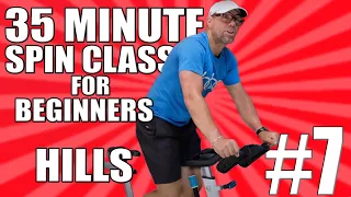 Day 7 // 35 Minute Spin Class for Beginners at Home // Hill Training