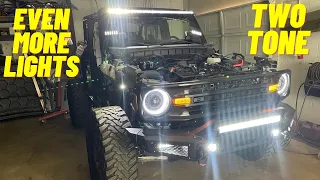 REBUILDING WRECKED FORD BRONCO ROCK LIGHTS & SECONDARY COLOR