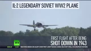 ‘Flying tank’: IL-2 legendary WW2 plane resurrected from lake takes flight at MAKS 2017 Air Show