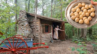 Raspberry Dumplings Cooked in My Little Cabin |Historic Recipe 1828| No Talking