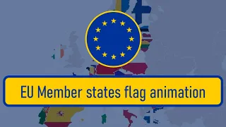 European Union Member states flag animation