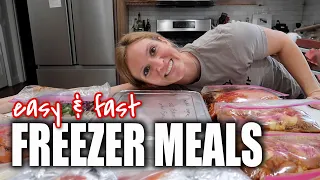 10 EASY & FAST FREEZER MEALS | COOK WITH ME HUGE FREEZER MEAL PREP