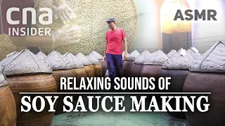 How Soy Sauce Is Made By Hand The Old School Way - ASMR Sounds