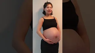 출산 전날과 출산 직후 배 크기 비교 영상