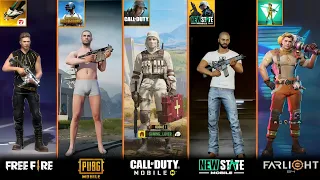 FREE FIRE VS PUBG VS CALL OF DUTY VS NEW STATE VS FARLIGHT 84 COMPARISON