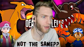 THESE AREN'T THE SAME?!?! Reacting to "Pokemon vs Digimon Death Battle"