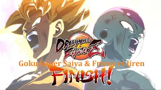 Dragon Ball FighterZ Goku Super Saiya & Frieza vs Jiren Dramatic Finish