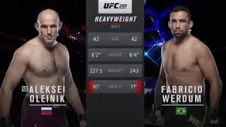 Алексей Олейник vs  Фабрисиу Вердум/Alexey Oleinik - Fabriceu Werdum UFC249
