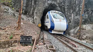 Dangerous Crossing of Nagpur Vande Bharat Express attack Darekasa Tunnel Indian Railways