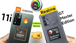Xiaomi 11i vs Realme GT ME Speedtest Comparison Realme Ui 😭 vs Miui 😱 Shocking Results 🔥🔥🔥
