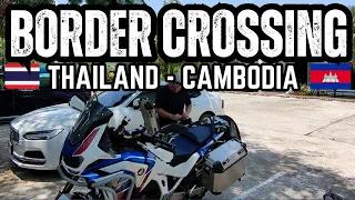 🇰🇭 BORDER CROSSING Thailand - Cambodia | #77 THAILAND | solo motorcycle travel Africa Twin