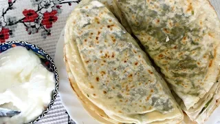 Кутабы/гутаб с зеленью. Азербайджанская кухня.
