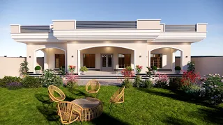 Single story house design - 3 Bedrooms | Modern house design | Village House design