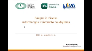 Saugus ir teisėtas informacijos ir interneto naudojimas