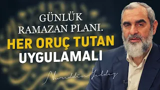 GÜNLÜK RAMAZAN PLANI. HER ORUÇ TUTAN UYGULAMALI | Nureddin Yıldız