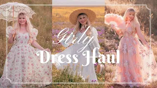 GIRLY DRESS HAUL | Feminine Clothing Brands & Princess Gown Try On