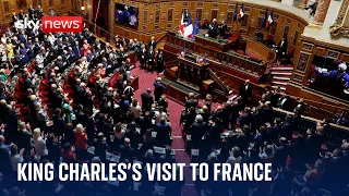 King Charles receives a standing ovation at the French Senate