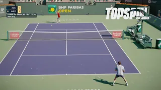Top Spin 2K25 - Carlos Alcaraz Vs Daniil Medvedev - HYPER TIE BREAK - Indian Wells Open (PS5)
