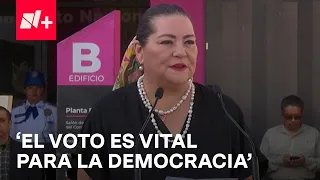 Guadalupe Taddei ofrece mensaje en la Ceremonia Cívica por la Jornada Electoral 2024 - N+