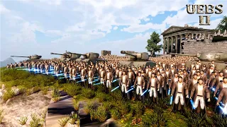 5,005 LASER KNIGHTS & TANKS DEFEND MT OLYMPUS FROM 2,000,000 ORCS | Ultimate Epic Battle Simulator 2