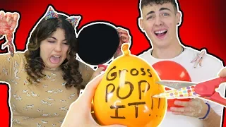 GROSS POP IT SLIME CHALLENGE | balloon slime challenge | halloween edition | Slimeatory #152