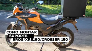 SUPORTE REFORÇADO BAÚ para Honda BROS / XRE 190 - como instalar e onde comprar o seu