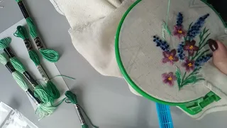 Уроки вишивки гладдю  Простий рівень /Урок 5/  Stitch embroidery DIY