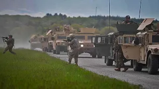 NATO troops search for fleeing Russian troops on Polish border