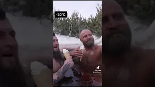 Random Russian Guy Serzhmorzh eating ice cream with random Russian guy in -20°C Welcome to Russia