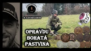 #171 SKVĚLÁ PASTVINA S GEORGIEM A STŘIBRNÝM PŘEKVAPENÍM s XP DEUS II. DETEKTOREM KOVŮ